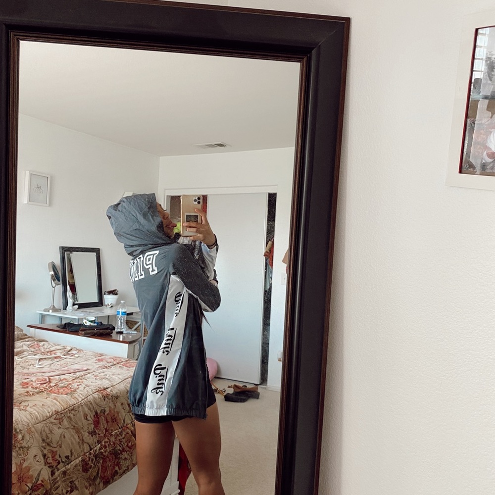 pink windbreaker